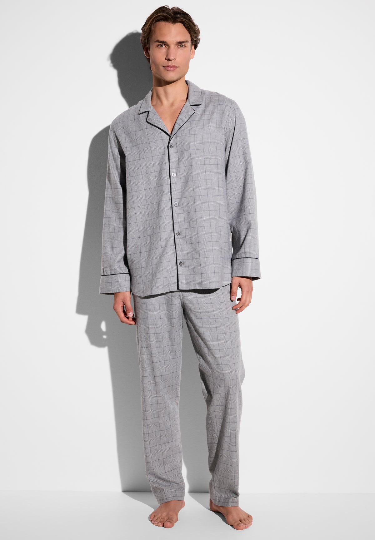 Cozy Flannel | Pyjama longues - dark grey check