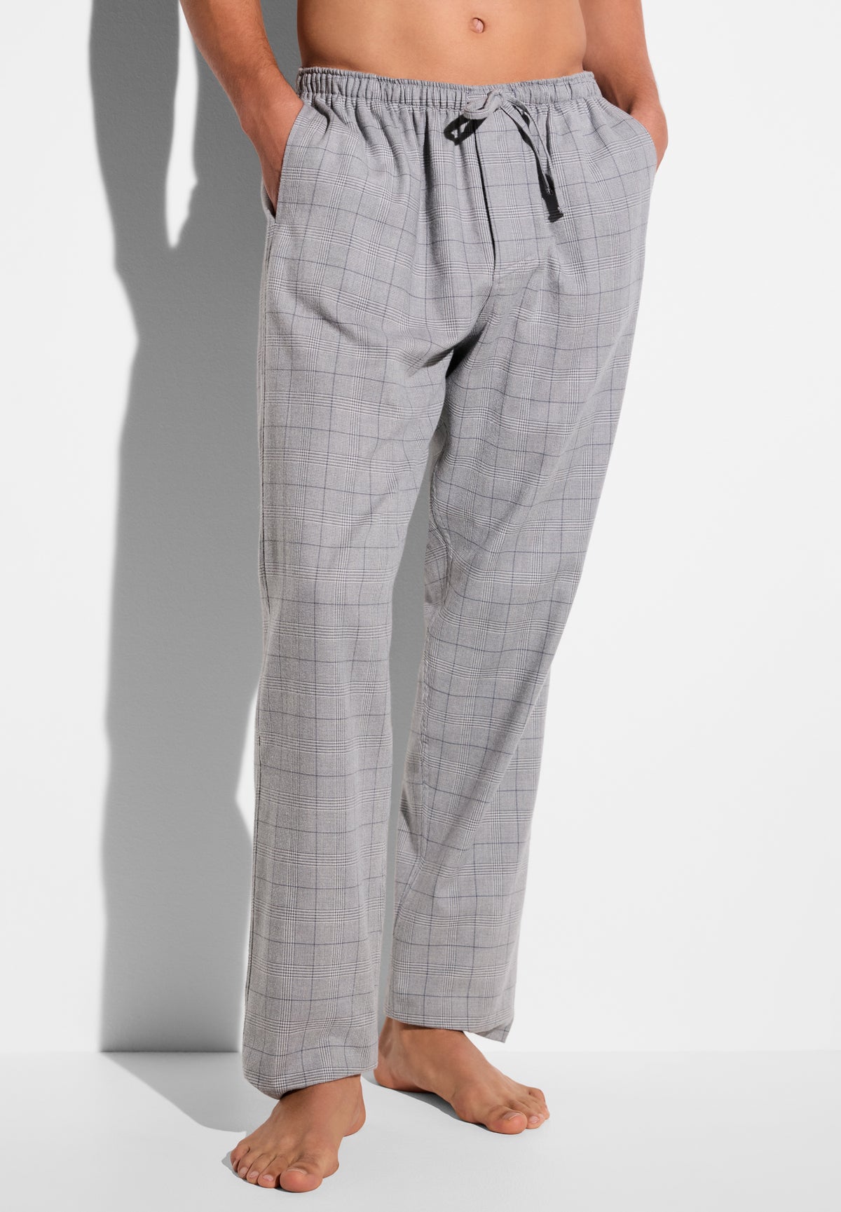 Cozy Flannel | Pants Long - dark grey check