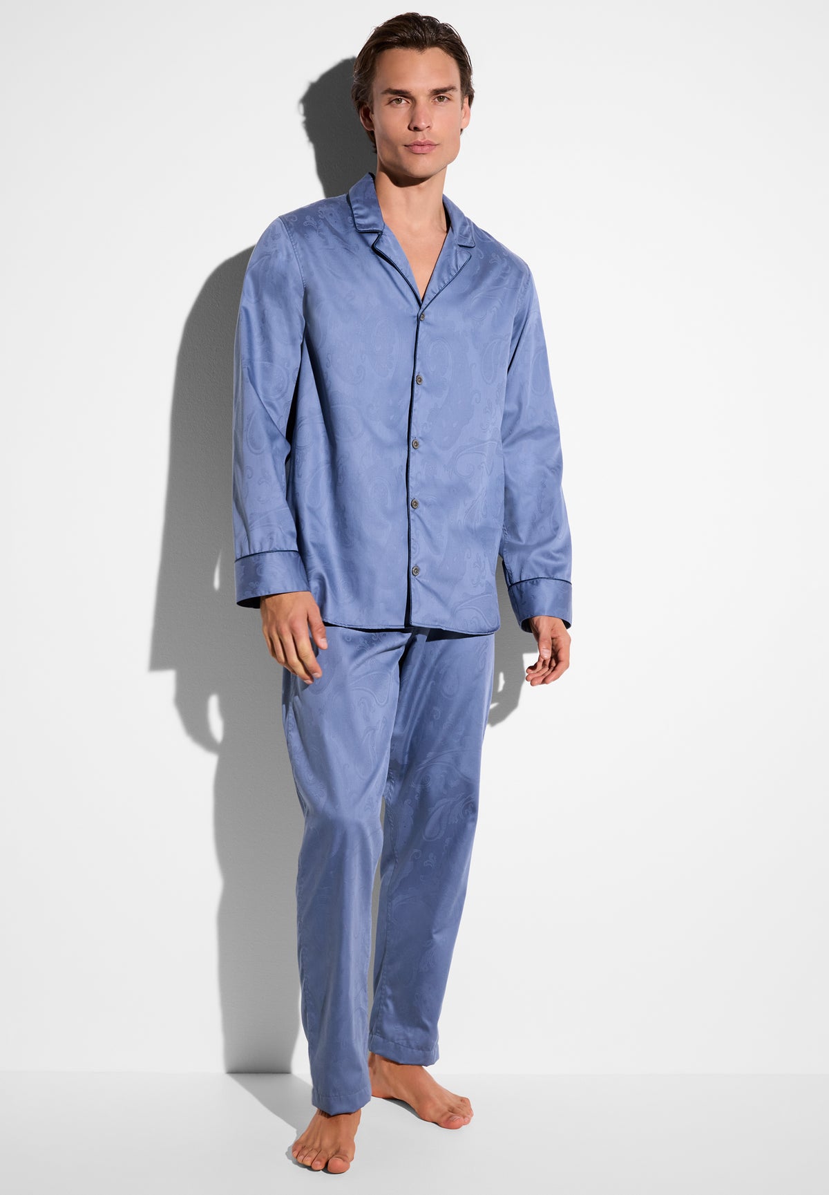 Luxury Jacquard | Pyjama lang - blue