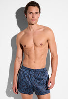 Cotton Sateen Print | Boxer Shorts - paisley midnight