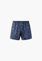 Cotton Sateen Print | Boxer Shorts - paisley midnight