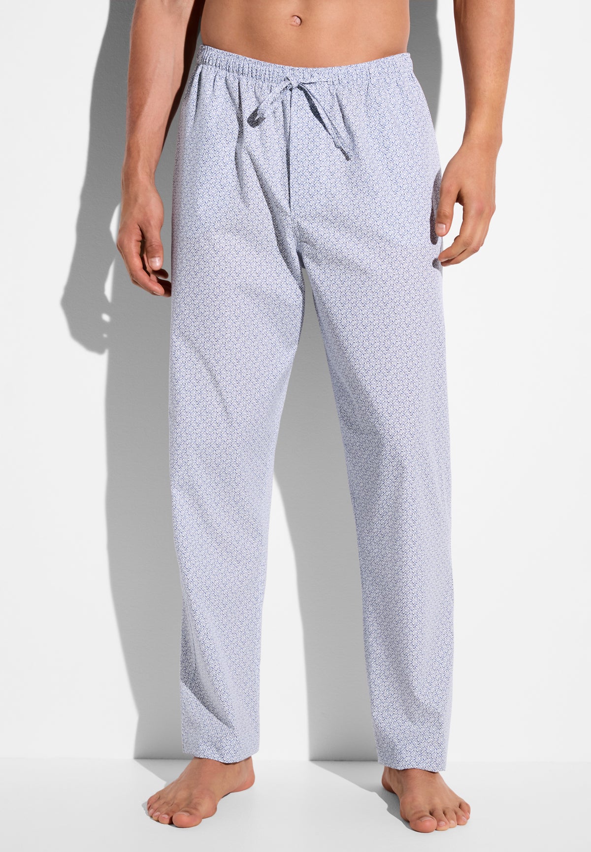 Cotton Poplin Print | Pants Long - geo squares
