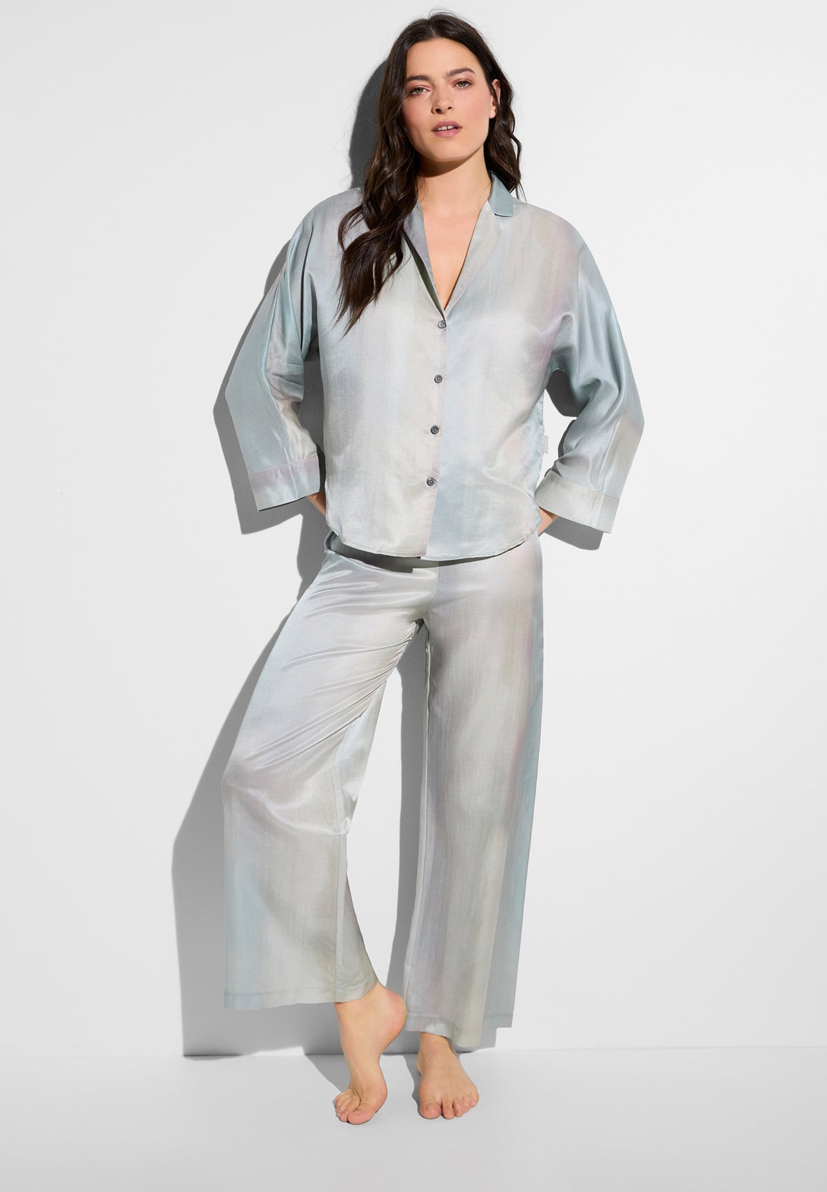 Cotton/Silk Print | Pyjama Long - shades of ombré