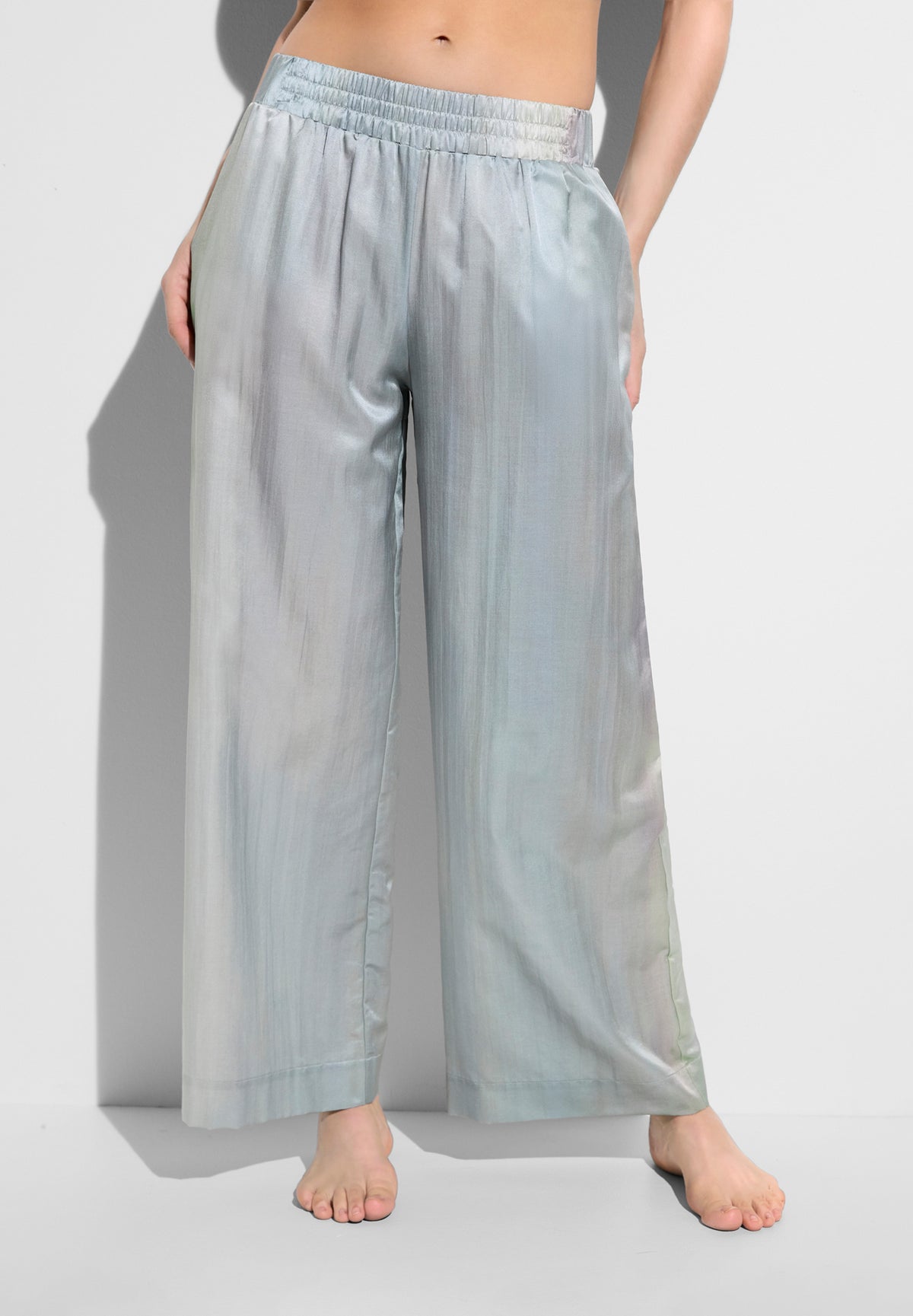 Cotton/Silk Print | Pants Long - shades of ombré