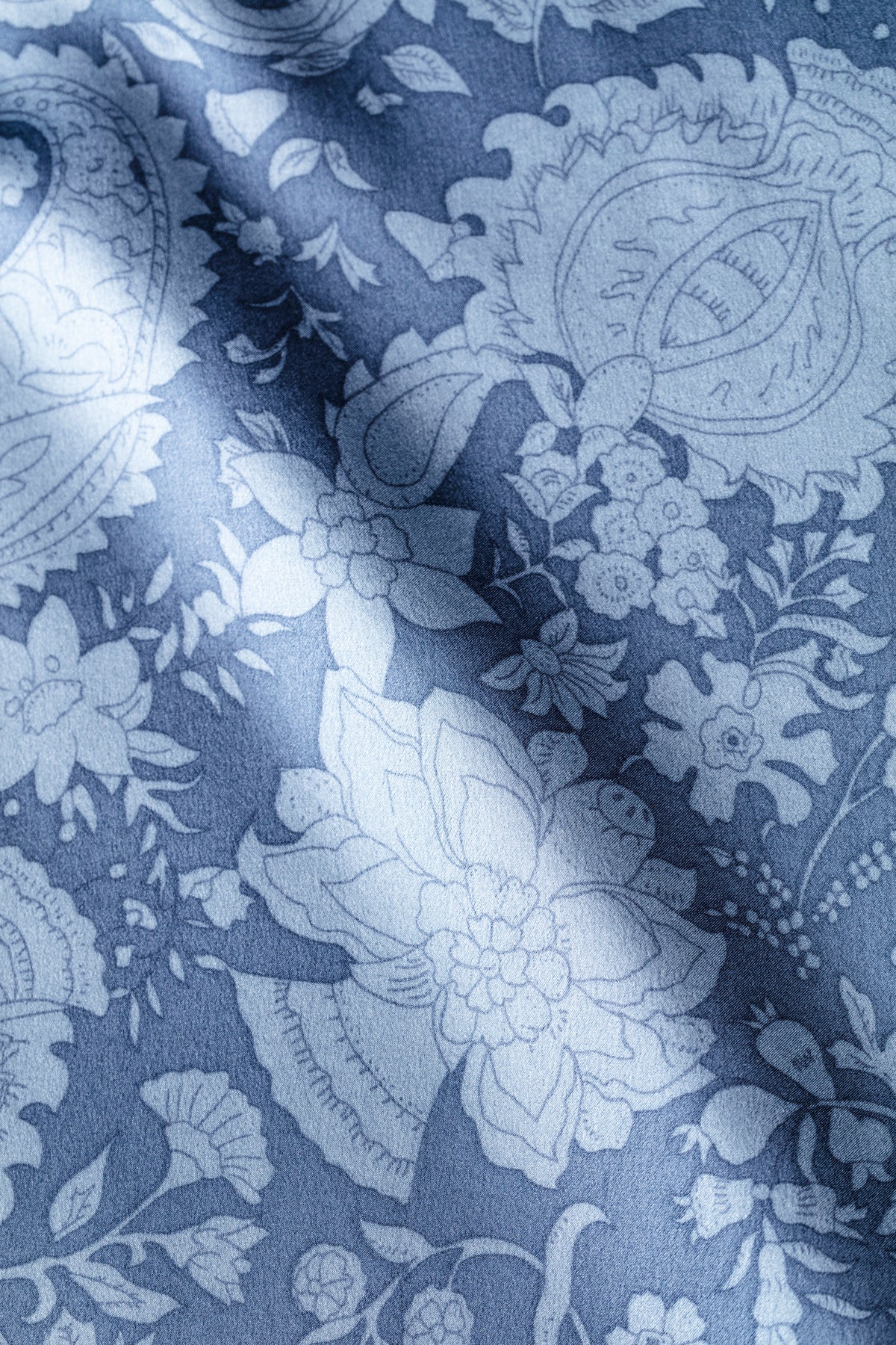 Luxury Silk | Pyjama lang - paisley blue