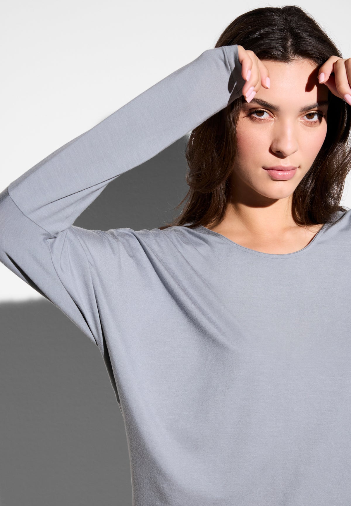Pureness | T-Shirt langarm - steel blue