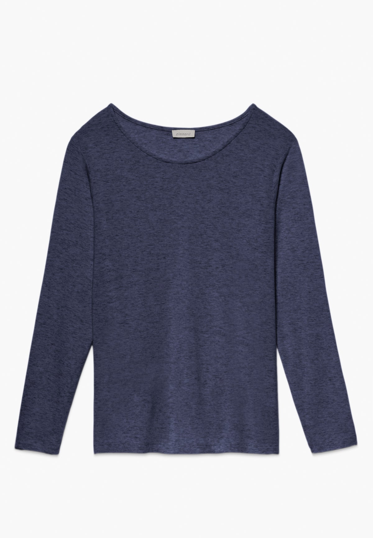 Soft Lounge | T-Shirt Long Sleeve - blue mélange
