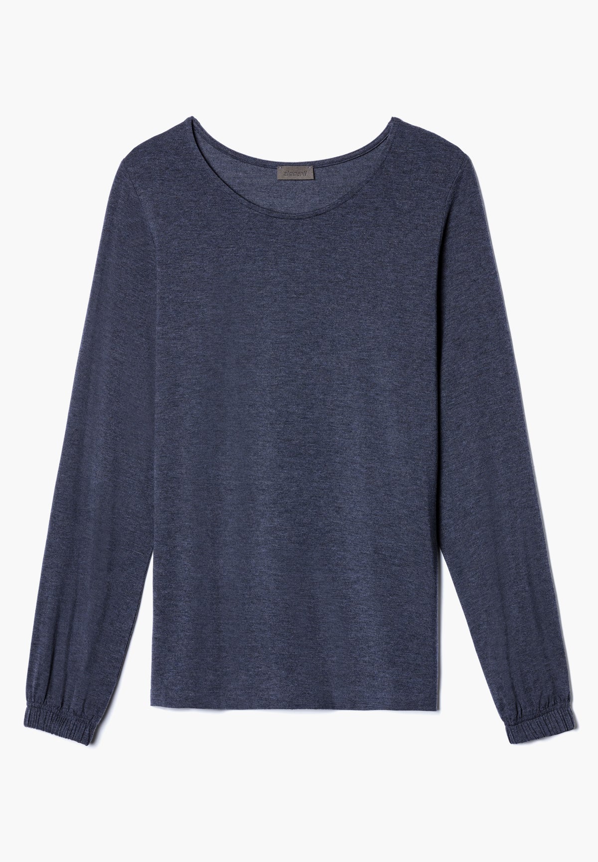 Soft Lounge | T-Shirt Long Sleeve - blue mélange
