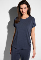 Soft Lounge | T-Shirt Short Sleeve - blue mélange