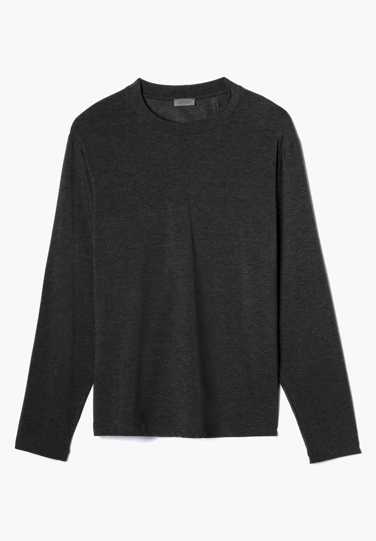 Soft Lounge | T-Shirt langarm - dark grey mélange