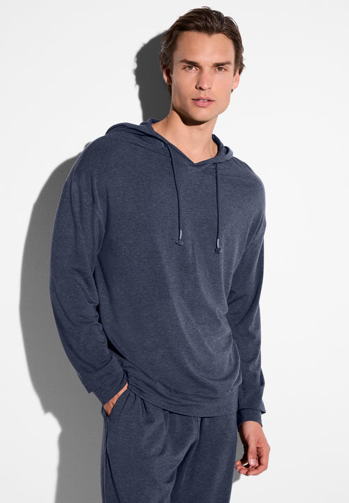 Soft Lounge | Hose lang - blue mélange