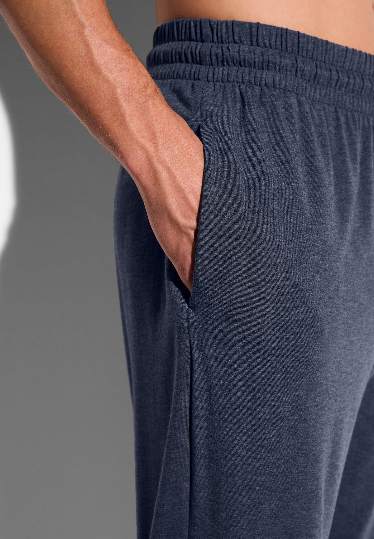 Soft Lounge | Hose lang - blue mélange