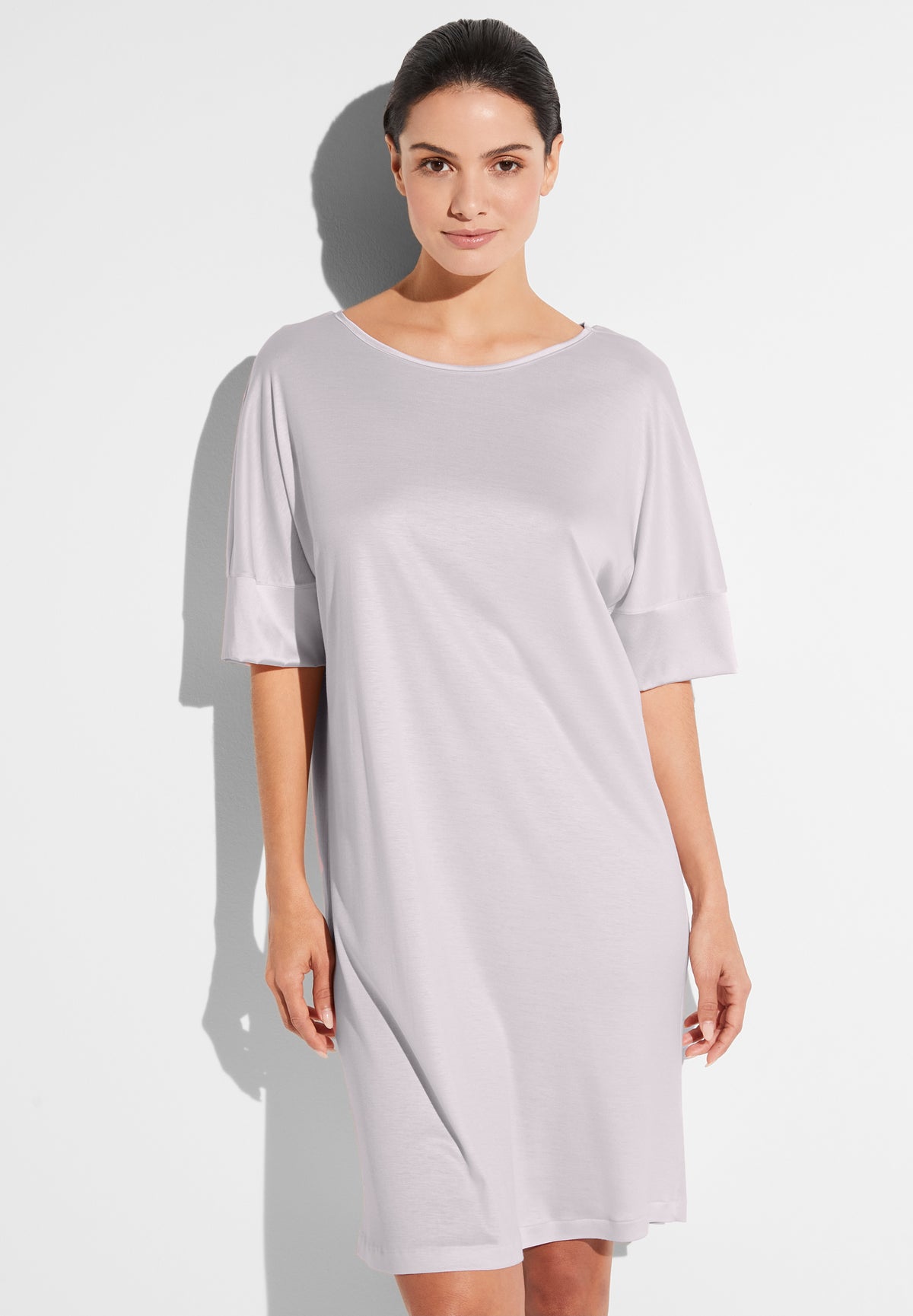 Silk Dreams | Sleepshirt kurzarm - lilac marble