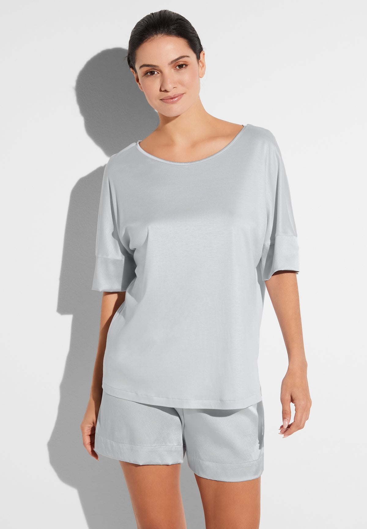 Silk Dreams | Pyjama kurz - grey marble