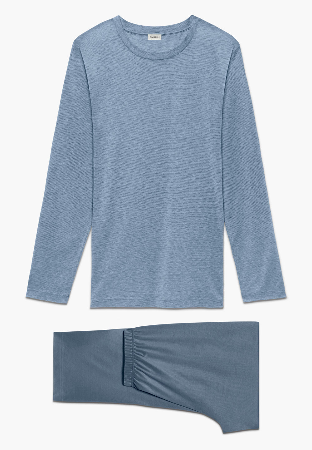 Cotton/Silk Stripes | Pyjama lang - mountain blue stripe