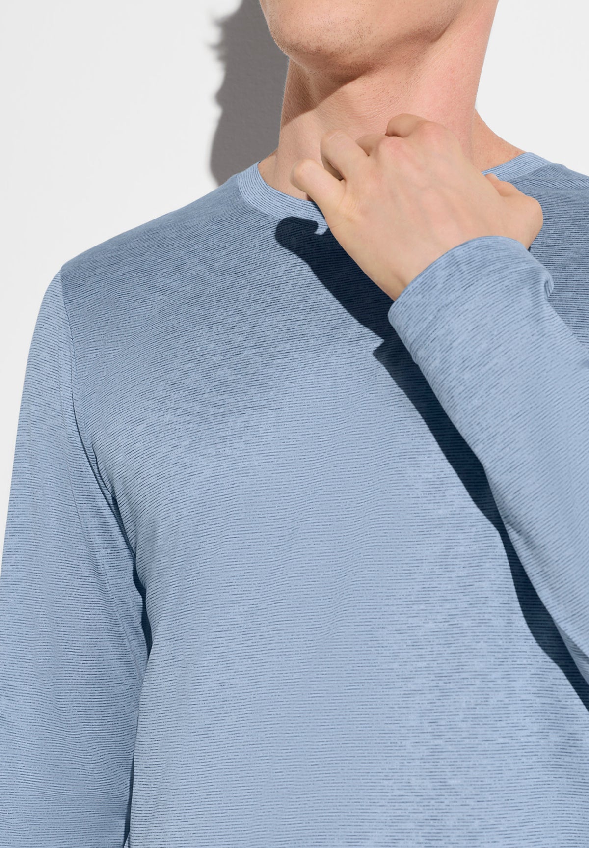 Cotton/Silk Stripes | Pyjama lang - mountain blue stripe