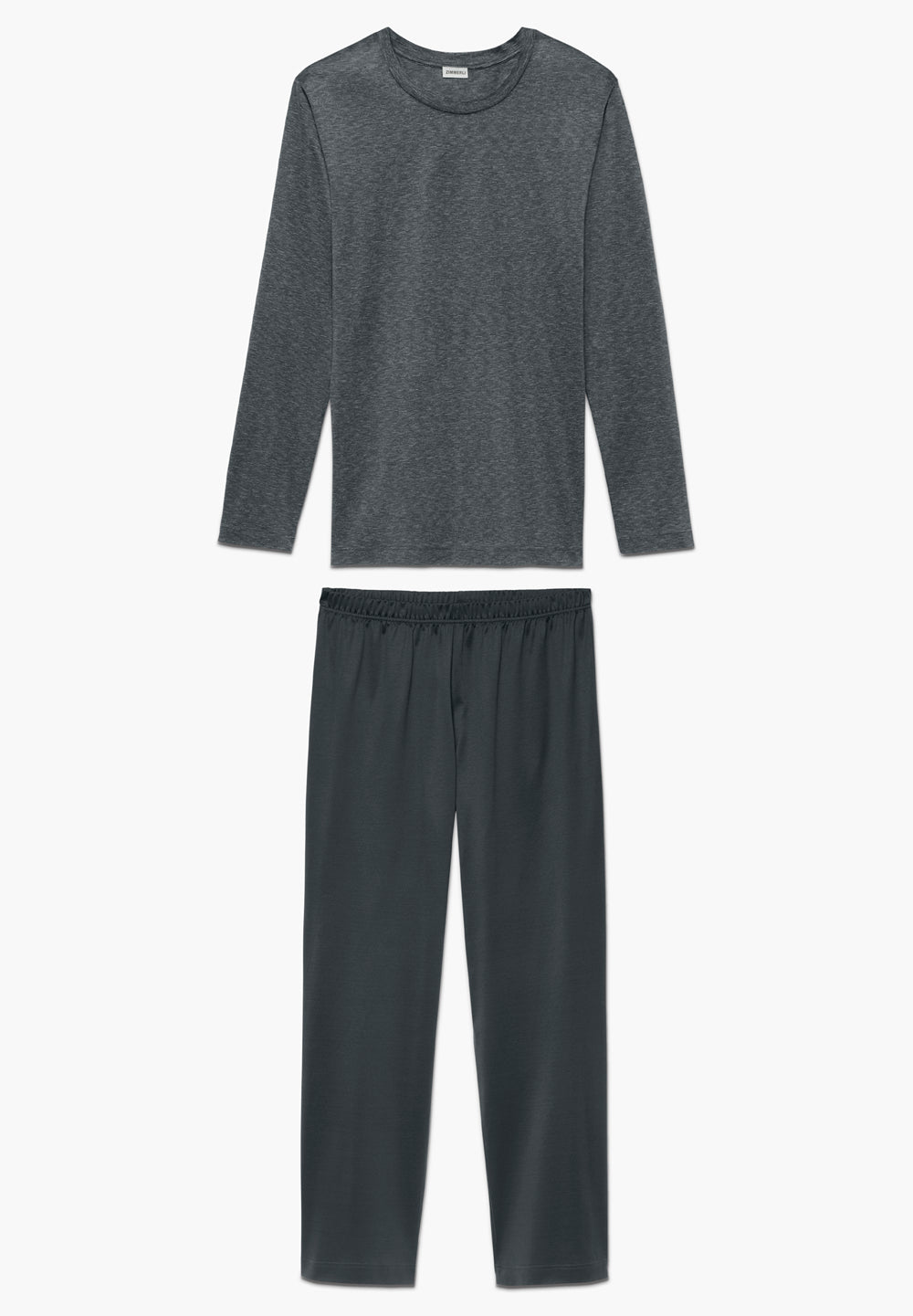 Cotton/Silk Stripes | Pyjama lang - slate stripe