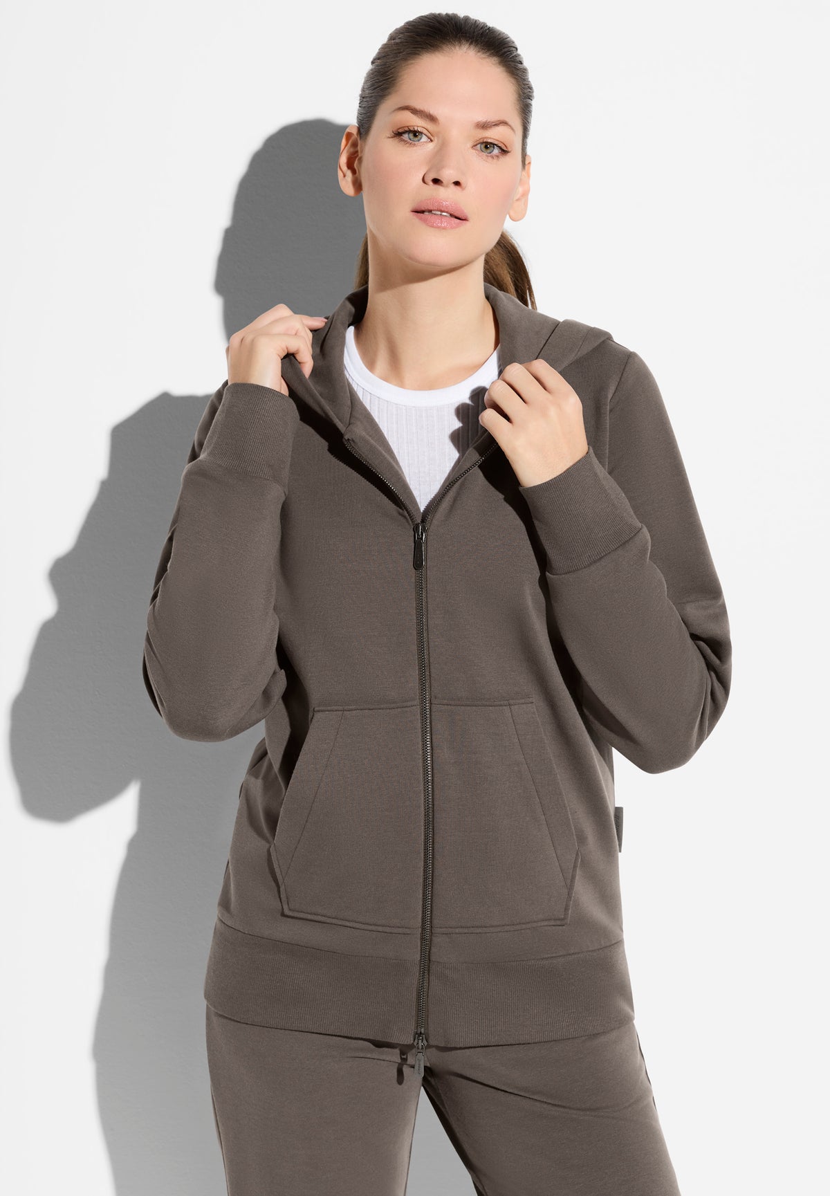 Winter Lounge | Hoodie Jacke - chestnut
