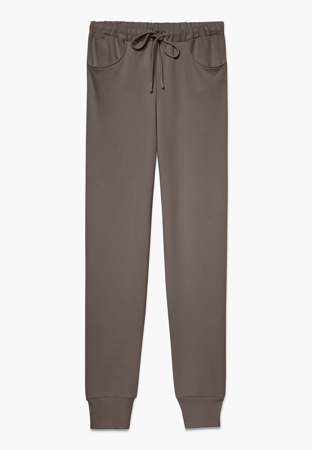 Winter Lounge | Hose lang mit Bündchen - chestnut