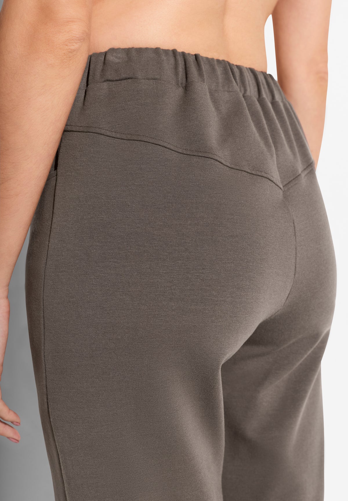 Winter Lounge | Hose lang mit Bündchen - chestnut