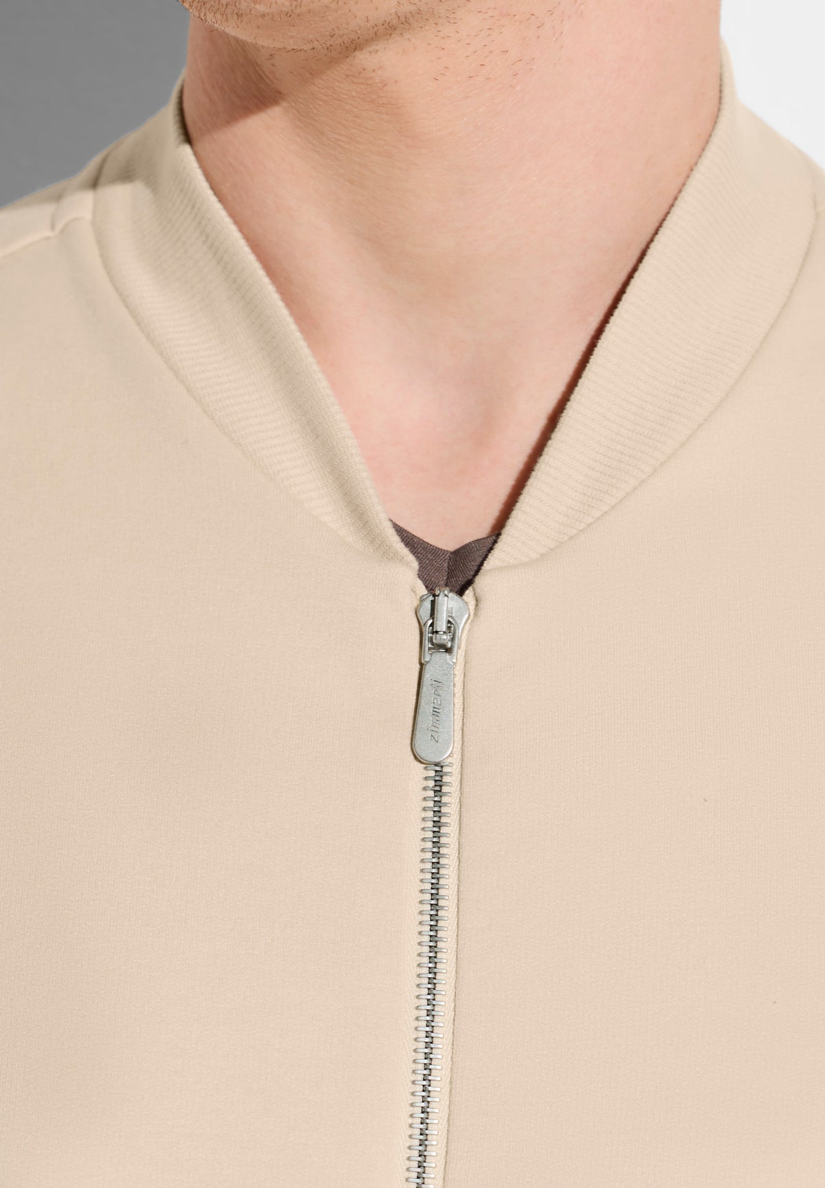 Winter Lounge | Jacke mit Baseballkragen - beige