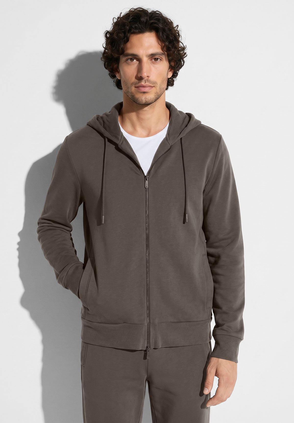 Winter Lounge | Hoodie Jacke - chestnut