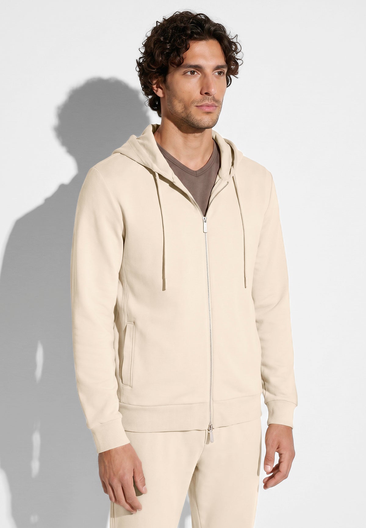 Winter Lounge | Hoodie Jacke - beige