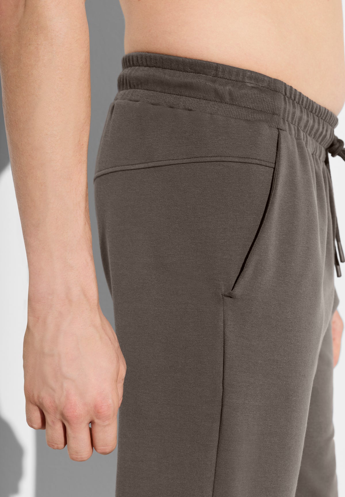 Winter Lounge | Hose lang mit Bündchen - chestnut