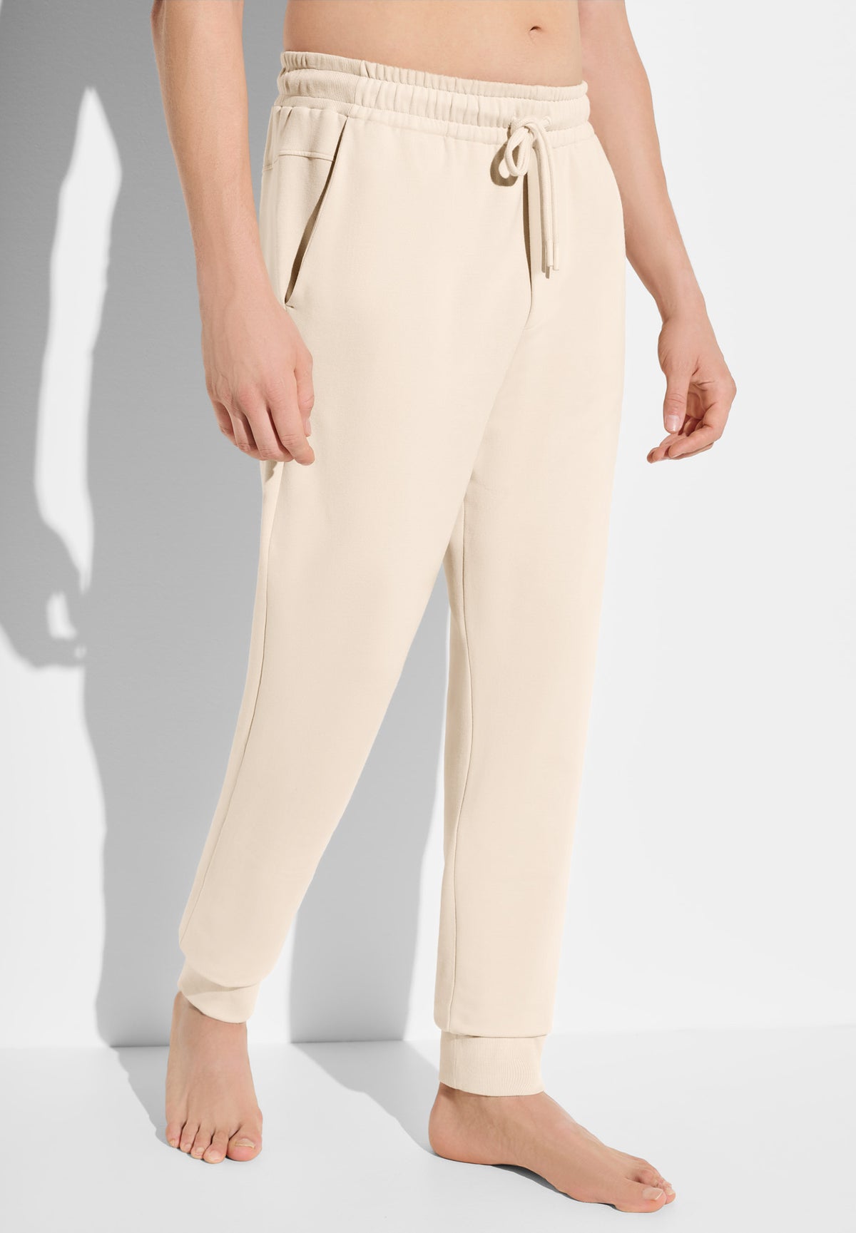 Winter Lounge | Hose lang mit Bündchen - beige