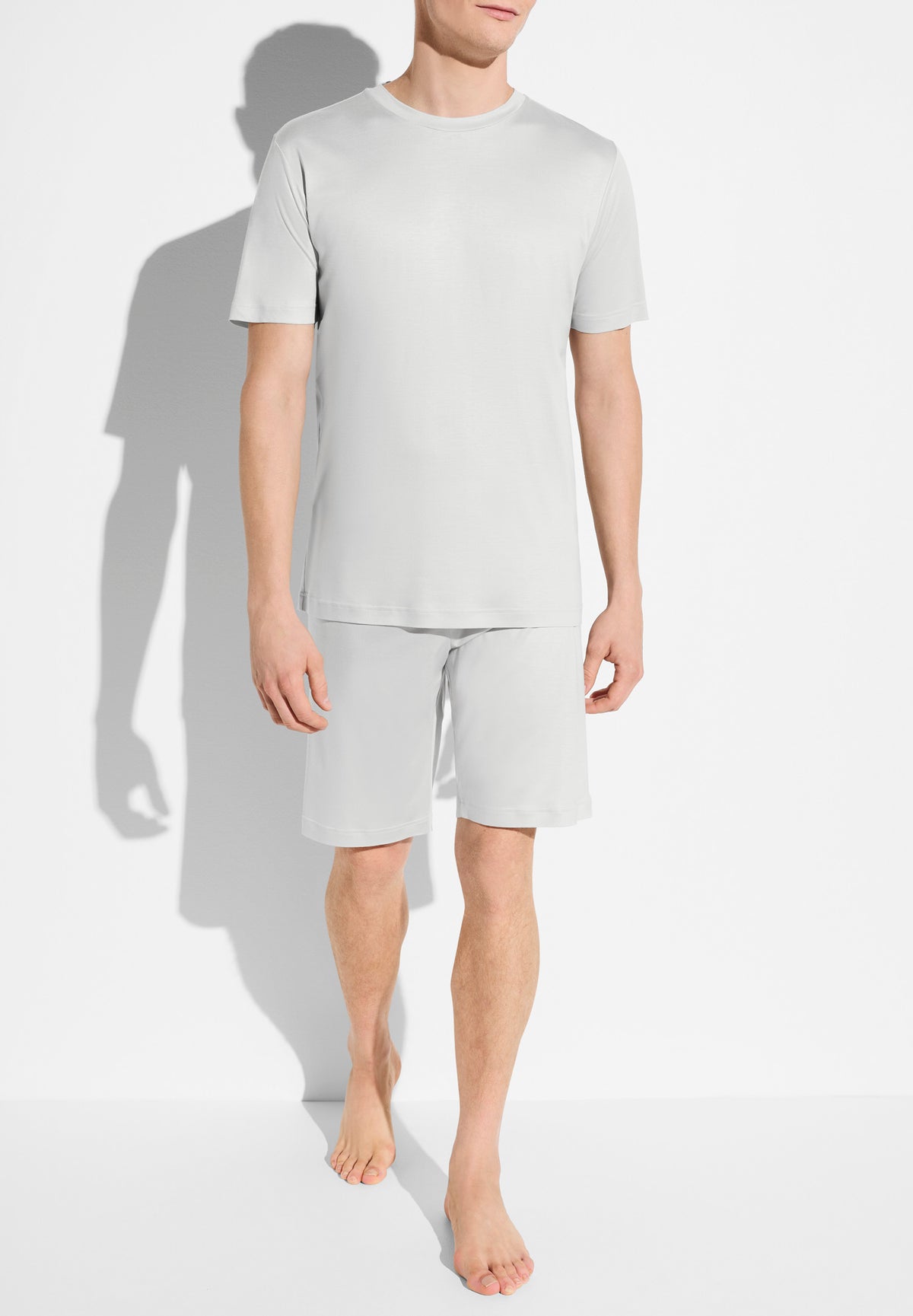 Sustainable Luxury | Pyjama kurz - bright grey