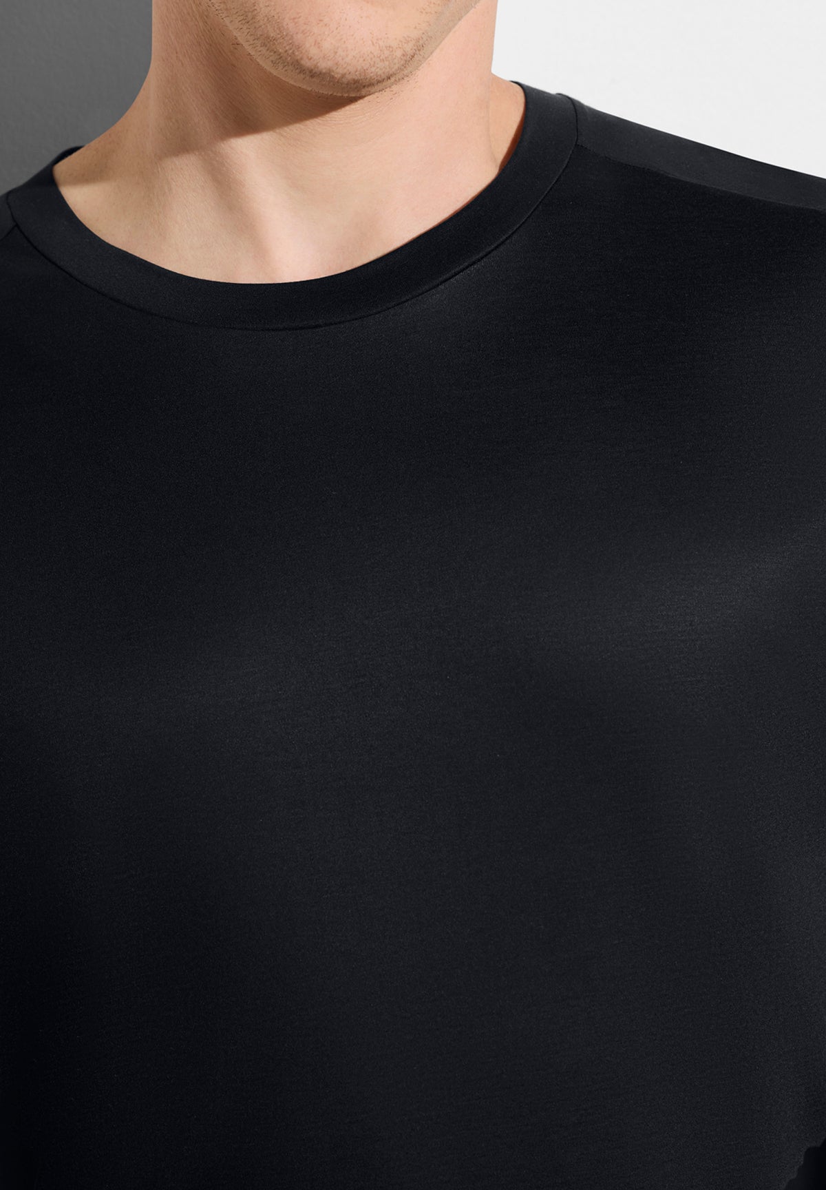 Sustainable Luxury | T-Shirt langarm - midnight