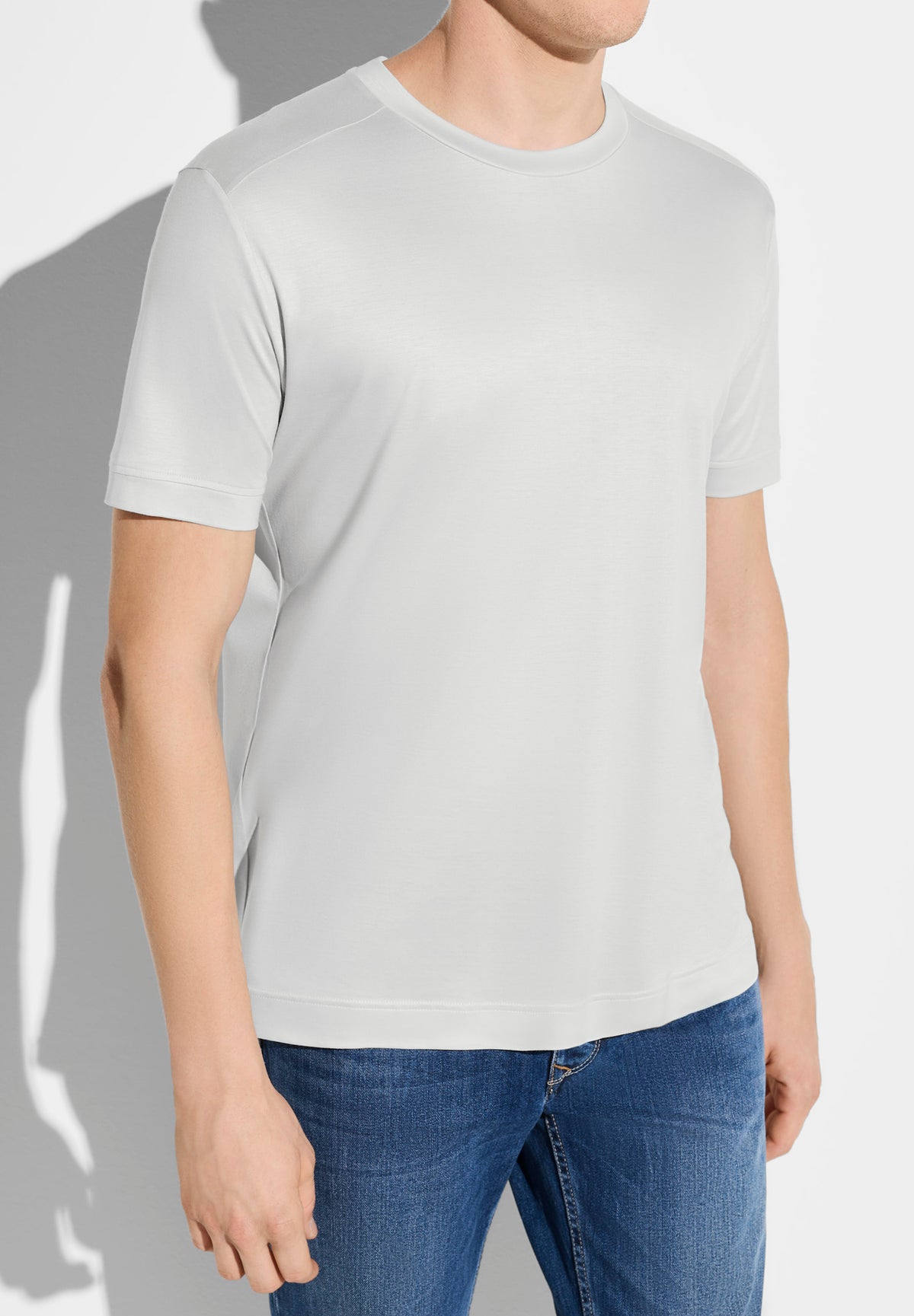 Sustainable Luxury | T-Shirt kurzarm - bright grey