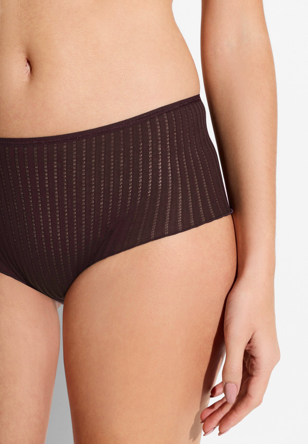 Maude Privé | Panty / Boyshorts in Ajouré Rib - espresso