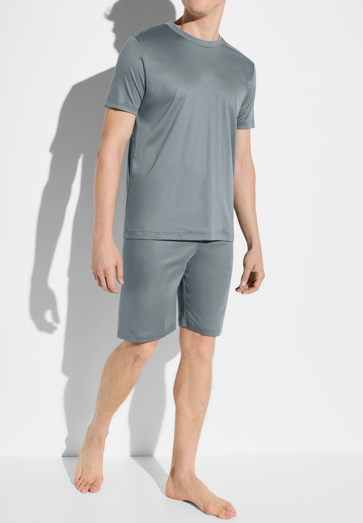 Sea Island | Pyjama kurz - light slate