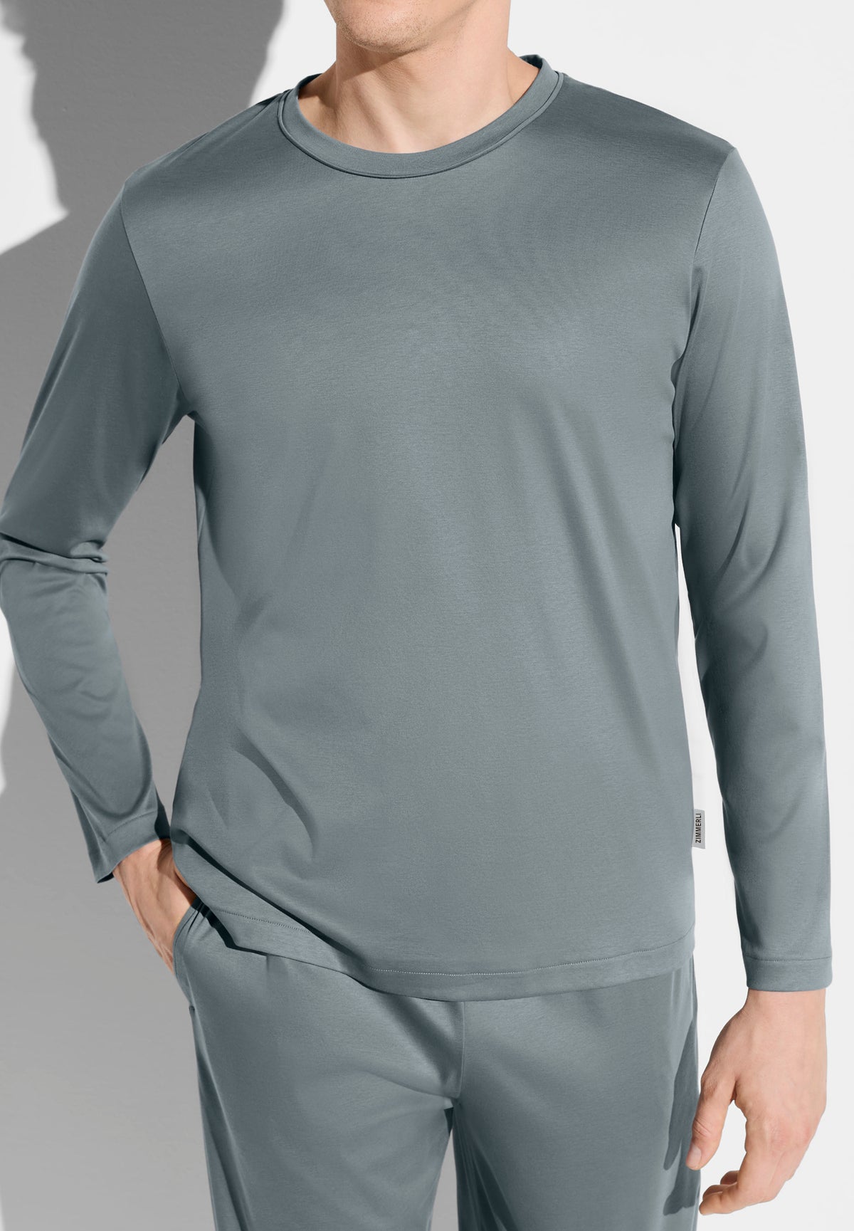 Sea Island | T-Shirt Long Sleeve - light slate