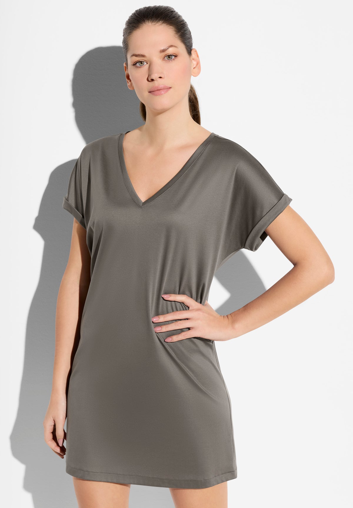 Sea Island | Kurzes Kleid kurzarm - toffee