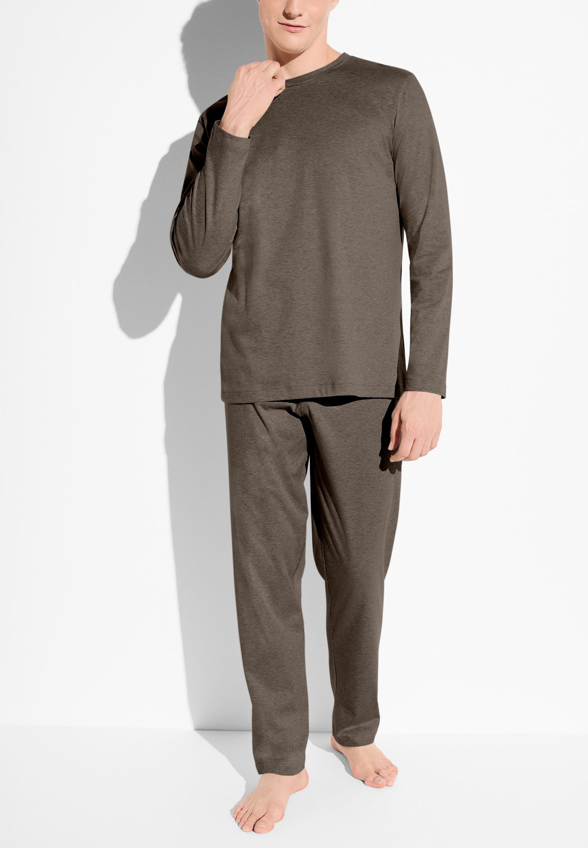 Sea Island Limited | Pyjama lang - brown mélange