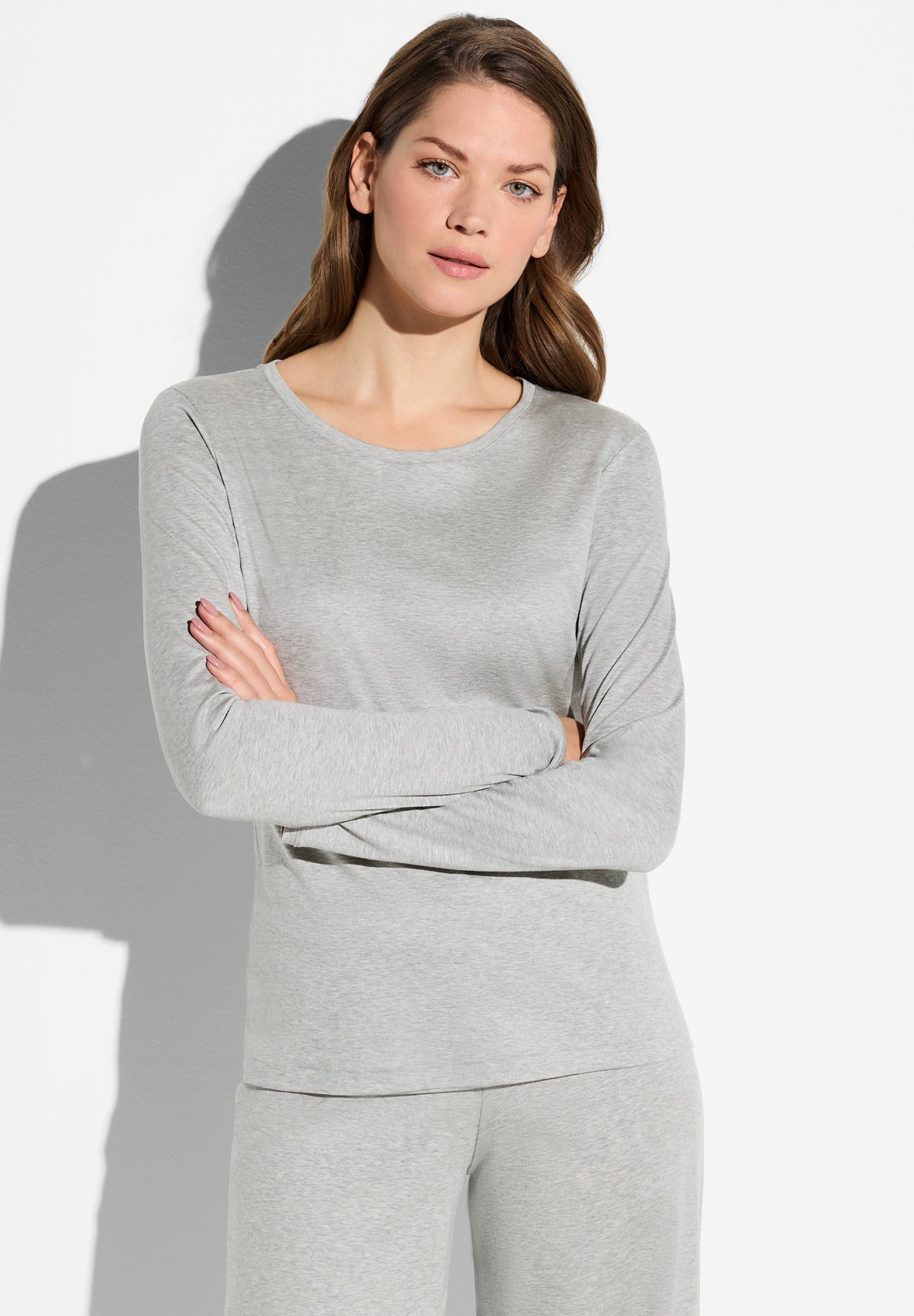 Sea Island Limited | T-Shirt langarm - grey mélange