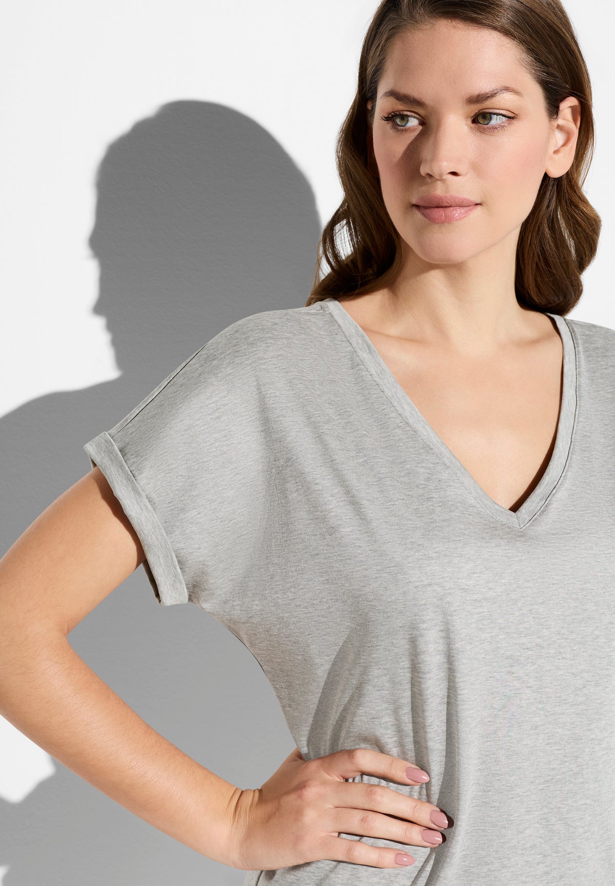 Sea Island Limited | Kurzes Kleid kurzarm - grey mélange