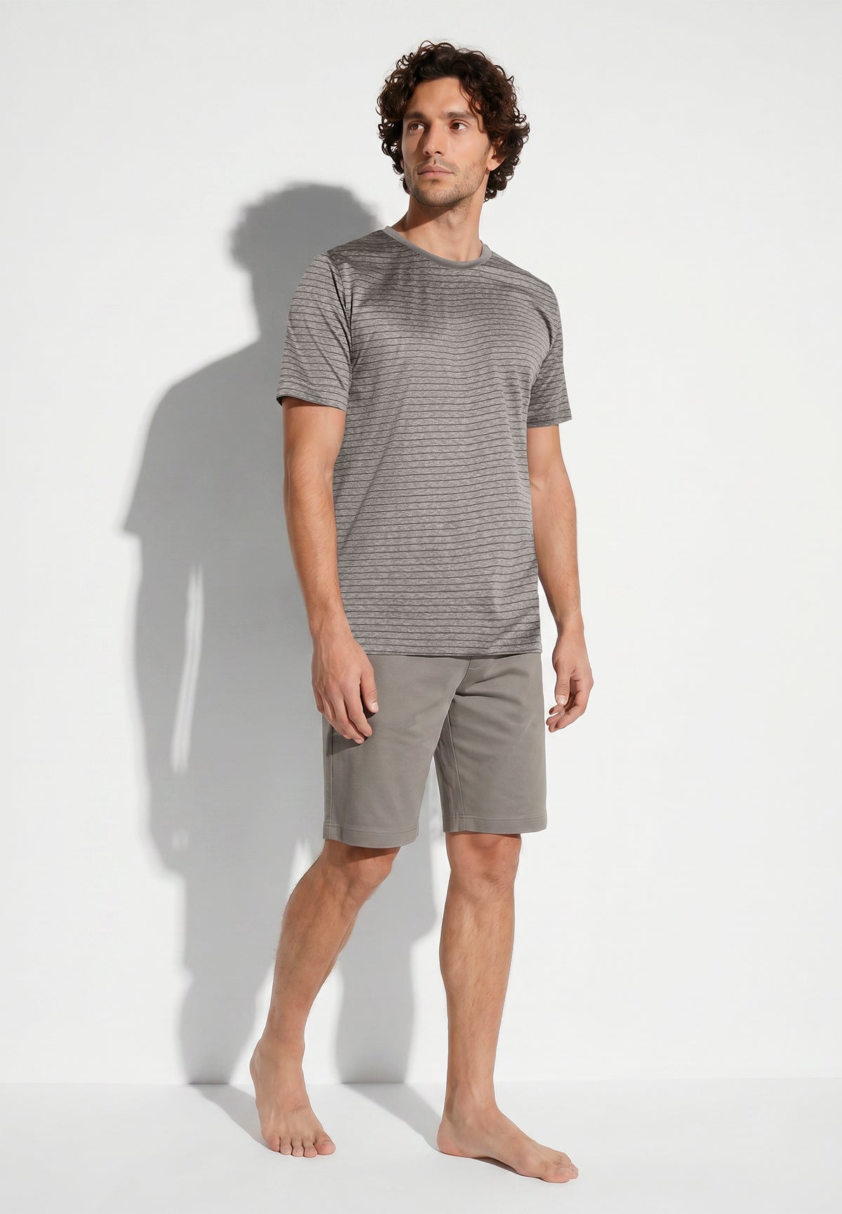 Filodiscozia Stripes | Pyjama kurz - walnut stripes
