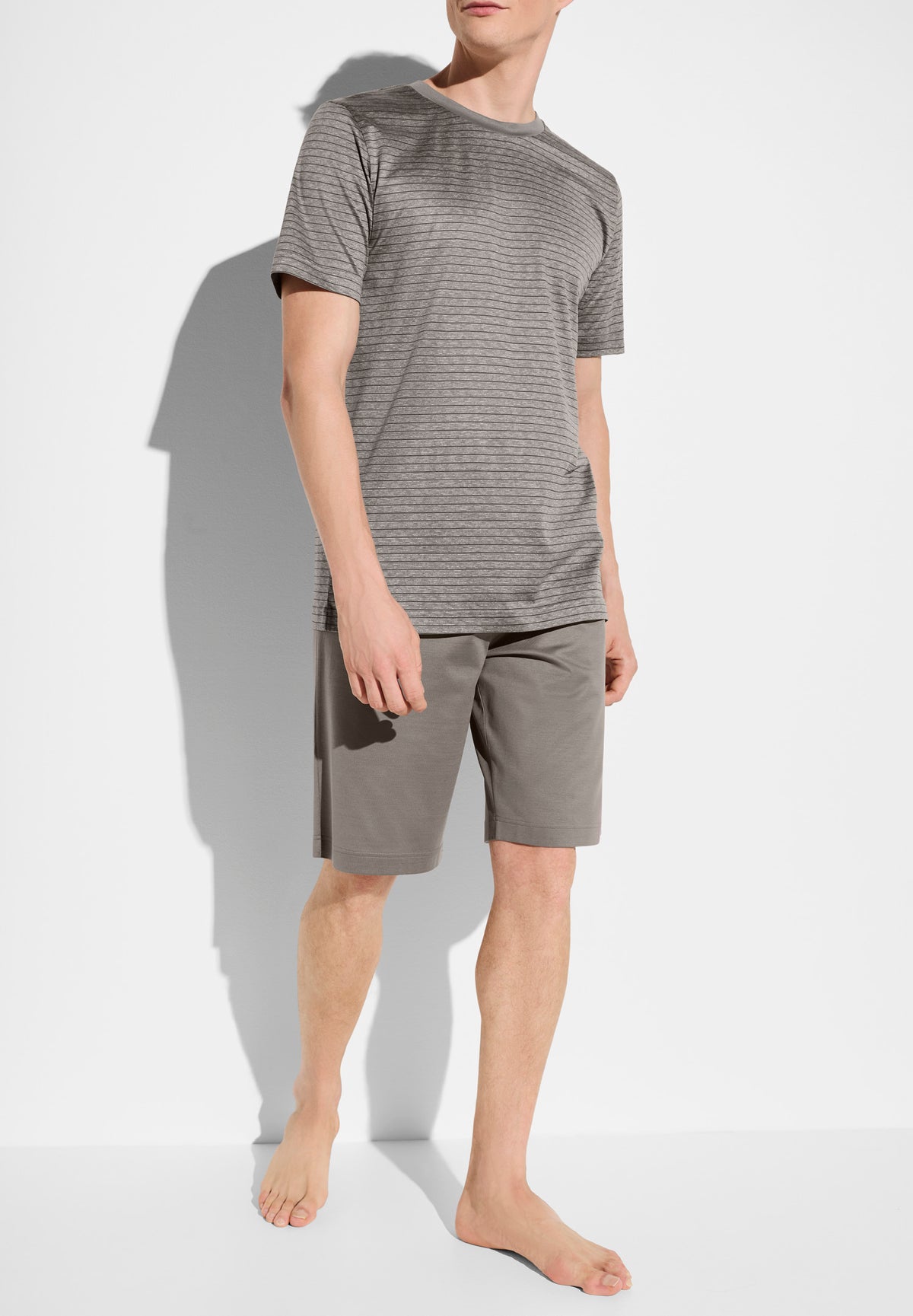 Filodiscozia Stripes | Pyjama court - walnut stripes