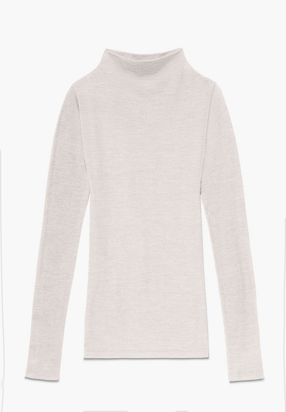 Wool & Silk | T-Shirt langarm - dove
