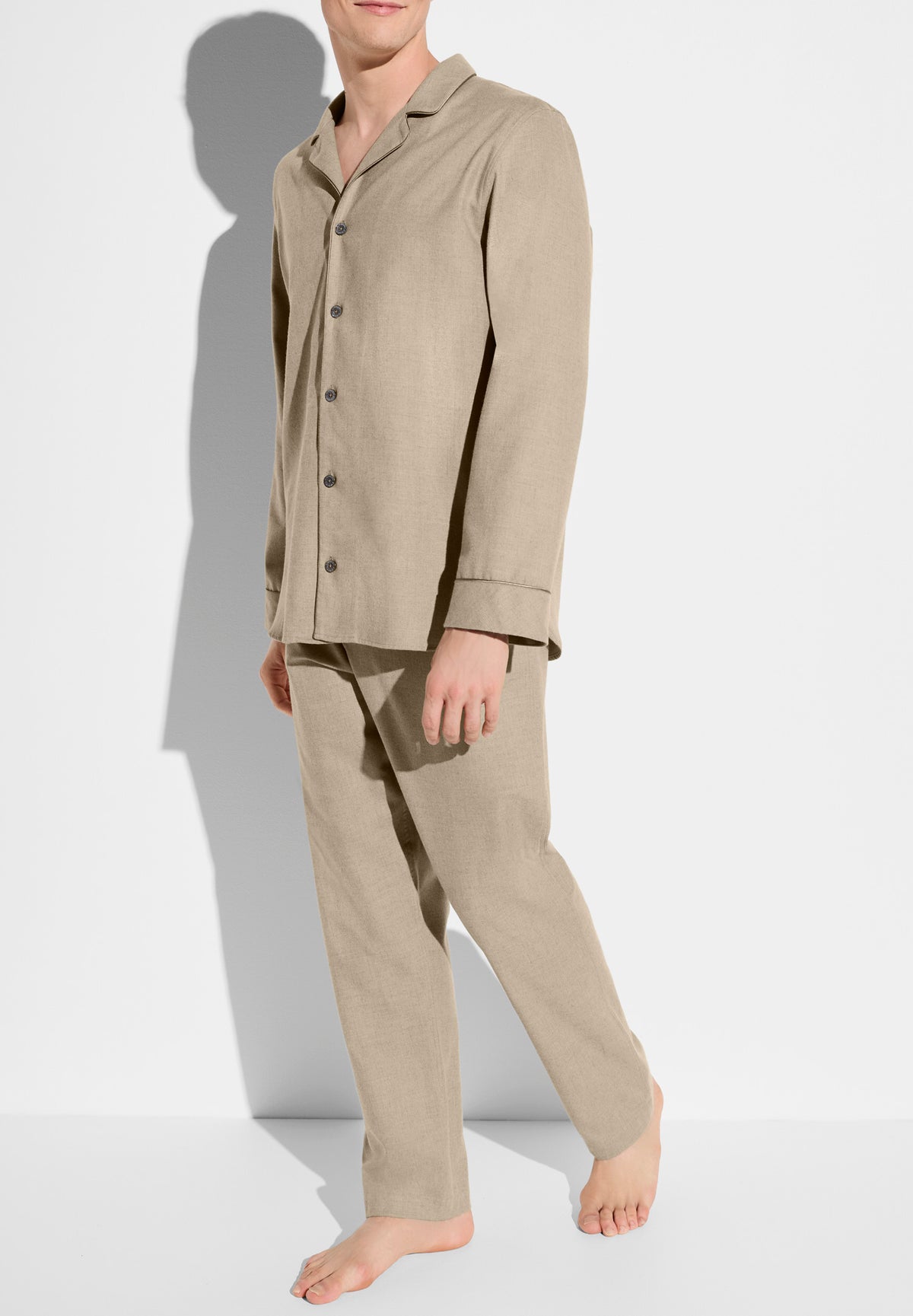 Flannel Merino Blend | Pyjama lang - brown check