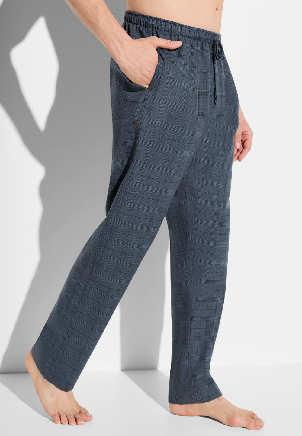 Flannel Merino Blend | Pantalon long - blue check