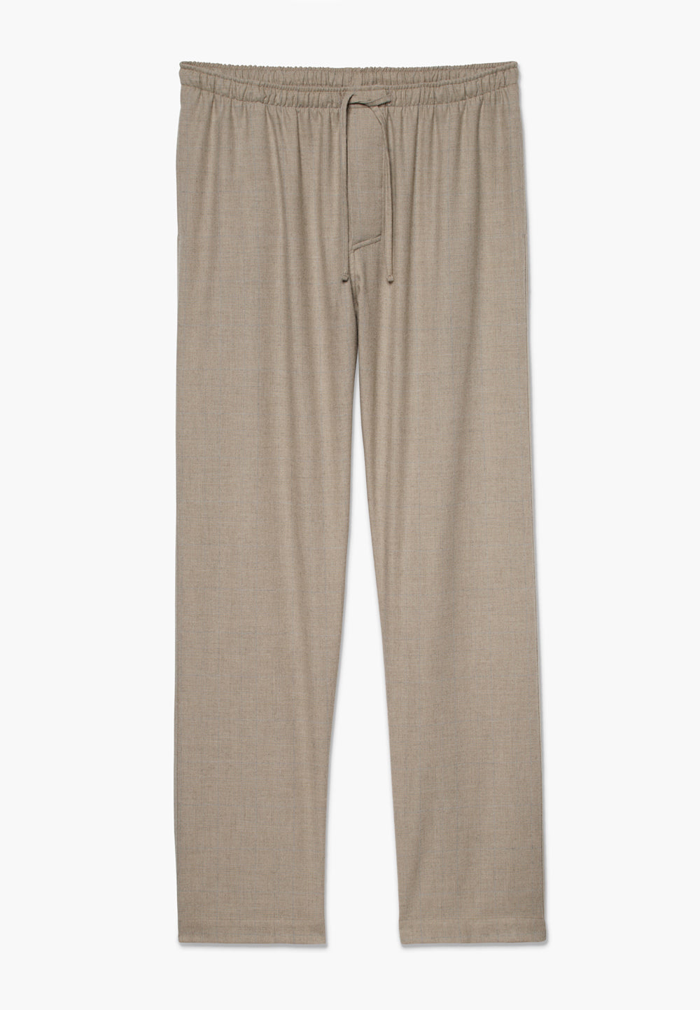 Flannel Merino Blend | Pants Long - brown check
