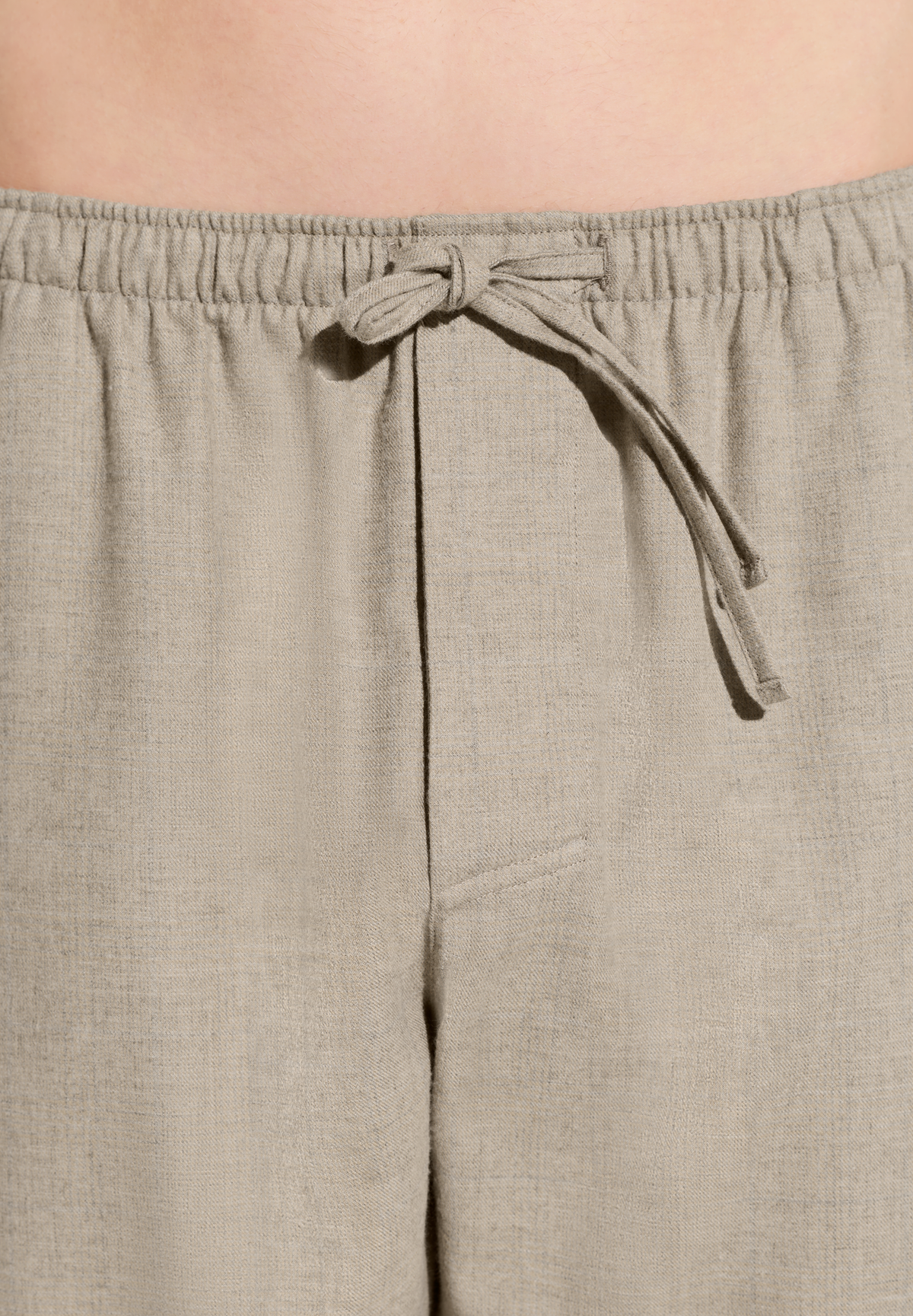 Flannel Merino Blend | Pants Long - brown check