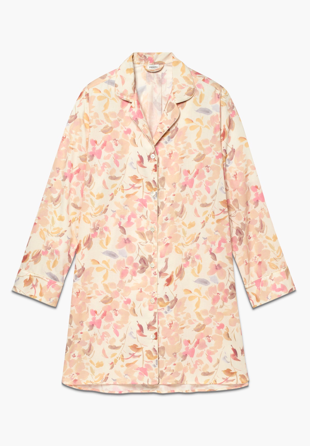 Cotton Sateen Print | Sleepshirt langarm - autumn florals