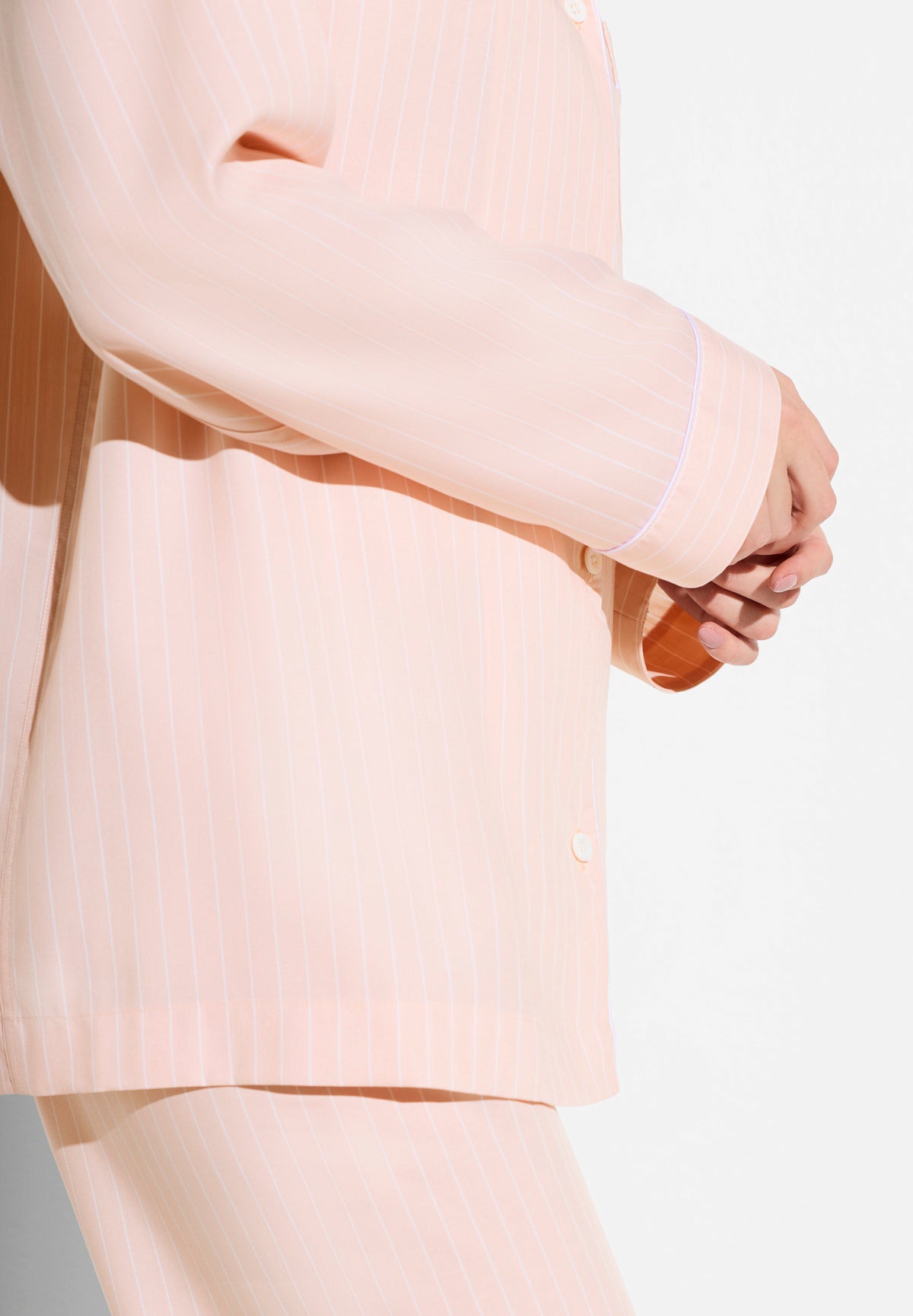Sustainable Luxury Stripes | Pyjama lang - pink stripes