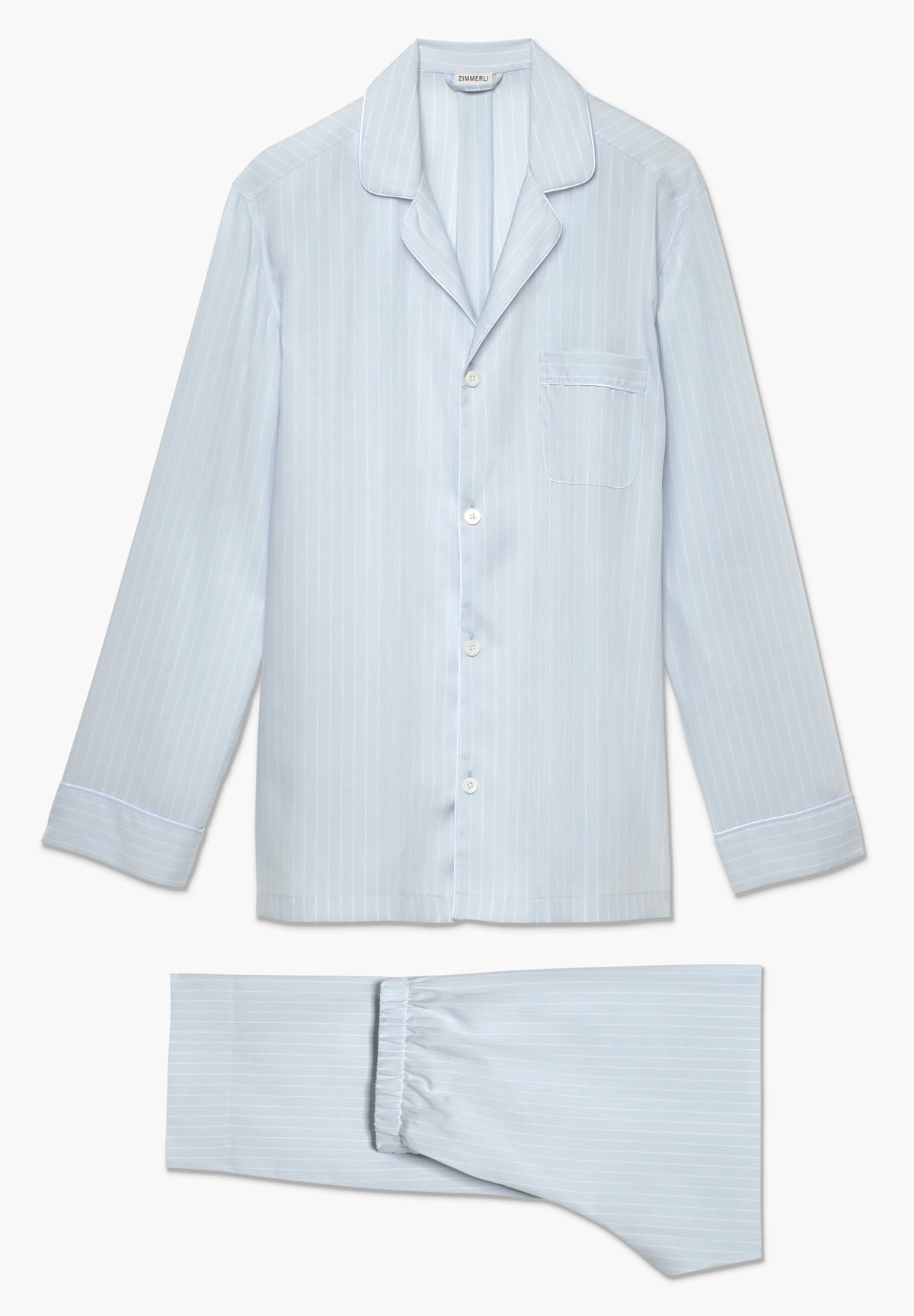 Sustainable Luxury Stripes | Pyjama lang - blue stripes