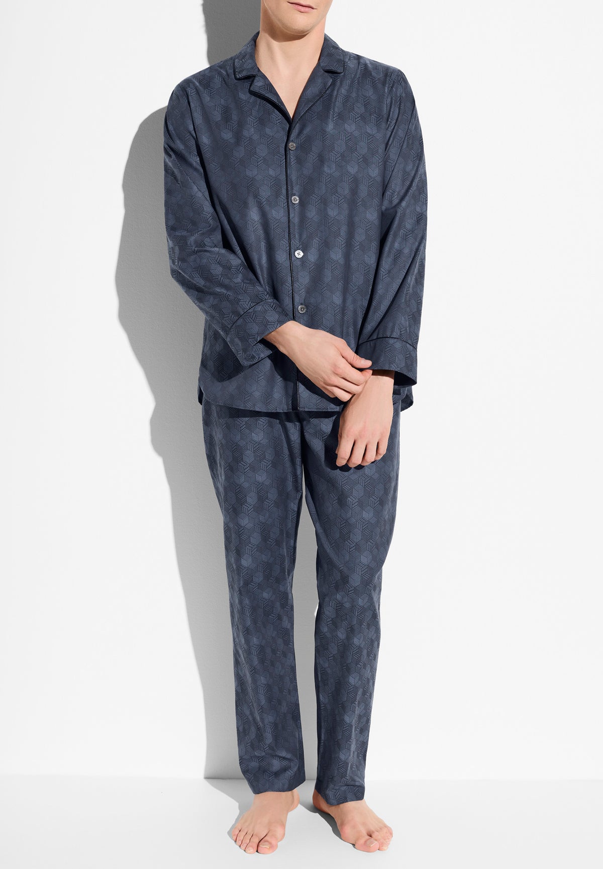 Luxury Jacquard | Pyjama Long - labyrinth dark